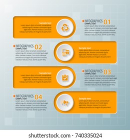 vector abstract 3d paper infographic elements.Business infographics