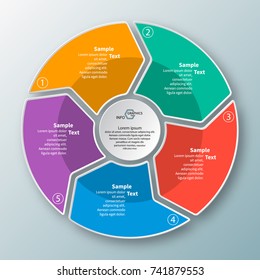 vector abstract 3d paper infographic elements.Circular infographics