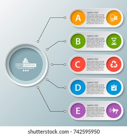 vector abstract 3d paper infographic elements.Business infographics
