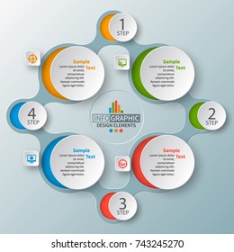 vector abstract 3d paper infographic elements.Metaball infographics.Round elements