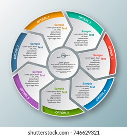 vector abstract 3d paper infographic elements.Circular infographics