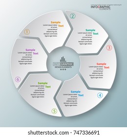 vector abstract 3d paper infographic elements.Circular infographics