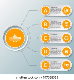 vector abstract 3d paper infographic elements.Business infographics