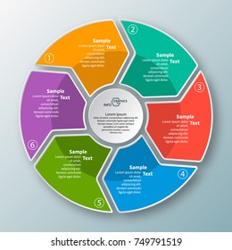 vector abstract 3d paper infographic elements.Circular infographics.