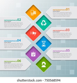 vector abstract 3d paper infographic elements.Business infographics
