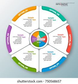 vector abstract 3d paper infographic elements.Circular infographics