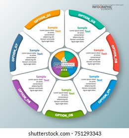 vector abstract 3d paper infographic elements.Circular infographics.