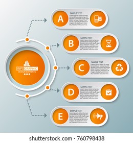 vector abstract 3d paper infographic elements.Business infographics