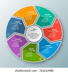 vector abstract 3d paper infographic elements.Circular infographics