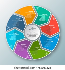 vector abstract 3d paper infographic elements.Circular infographics.