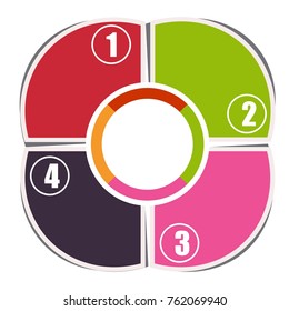 vector abstract 3d paper infographic elements.Circular infographics
