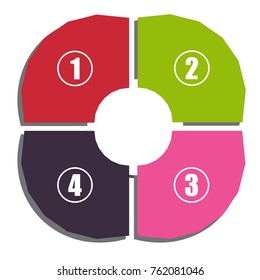 vector abstract 3d paper infographic elements.Circular infographics