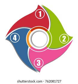 vector abstract 3d paper infographic elements.Circular infographics