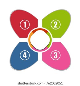 vector abstract 3d paper infographic elements.Circular infographics
