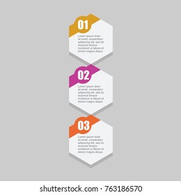 vector abstract 3d paper infographic elements.Hexagon infographics.Honeycomb design