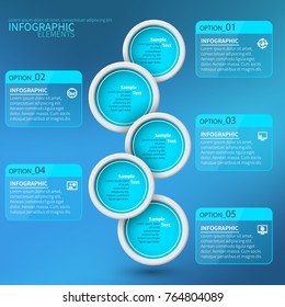 vector abstract 3d paper infographic elements.Business infographics