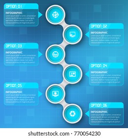 vector abstract 3d paper infographic elements.Metaball infographics.Round elements