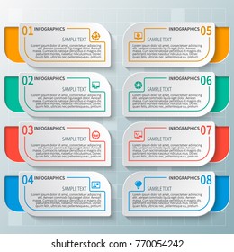 vector abstract 3d paper infographic elements.Business infographics