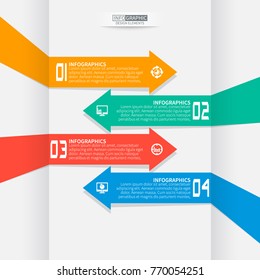 vector abstract 3d paper infographic elements.Business infographics