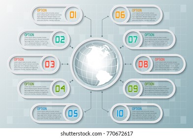 vector abstract 3d paper infographic elements.Business infographics