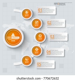 vector abstract 3d paper infographic elements.Business infographics