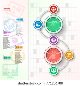 vector abstract 3d paper infographic elements.Business infographics