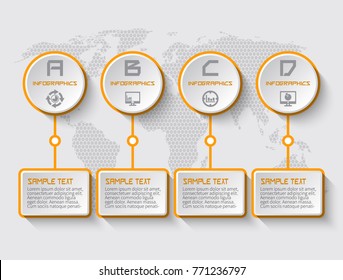vector abstract 3d paper infographic elements.Business infographics