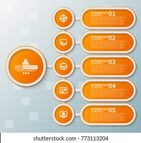 vector abstract 3d paper infographic elements.Business infographics