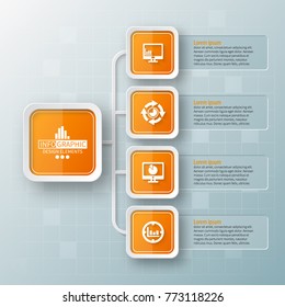 vector abstract 3d paper infographic elements.Business infographics