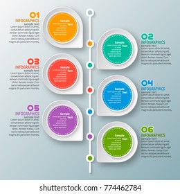 vector abstract 3d paper infographic elements.Business infographics