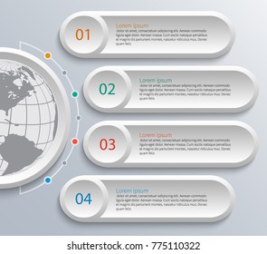 vector abstract 3d paper infographic elements.Business infographics