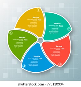 vector abstract 3d paper infographic elements.Circular infographics