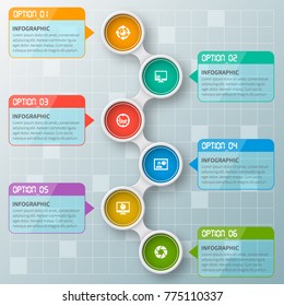 vector abstract 3d paper infographic elements.Business infographics