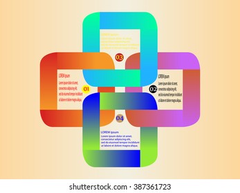 Vector Abstract 3D Paper Infographics.illustration