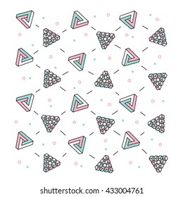 Vector Abstract 3d Pattern. Isometric background. Creative Design Illusion.