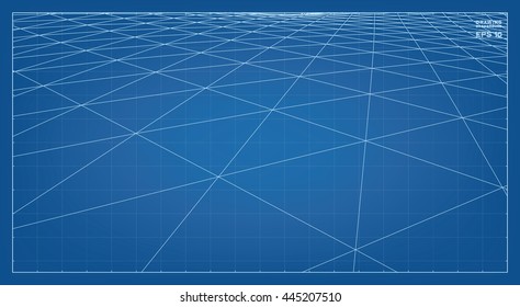 Vector abstract 3D wave wireframe of surrounding contour pattern.