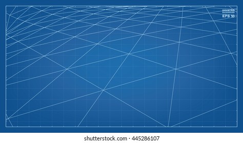 Vector abstract 3D wave wireframe of surrounding contour pattern.