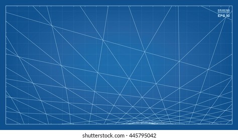 Vector abstract 3D wave wireframe of surrounding contour pattern.