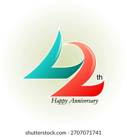 Vector abstracto, símbolo del 42 aniversario