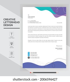 Vector abstract A4 Clean and simple Business Letterhead Template, eps10