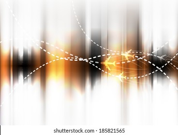 Vector abstract of Airplane Routes