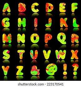 Vector abstract alphabet, 10eps