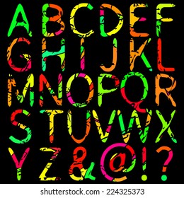 Vector abstract alphabet, 10eps