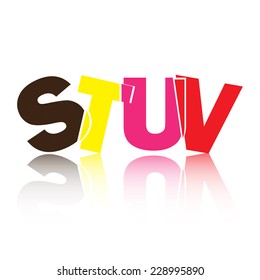 Vector abstract alphabet