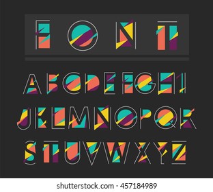 Vector abstract alphabet