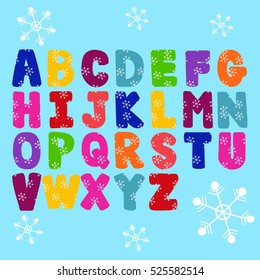 Vector abstract alphabet. Alphabet design typography letter isolated. Style symbol text graphic alphabet flat style. Vector colortypographic element character fun typeface font isolated.