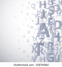 Vector Abstract Alphabet on white background