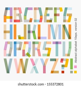 Vector abstract alphabet , version 02 ( 10eps )