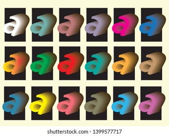 Vector abstract alphabet.Vector font isolated. a is the first letter of the alphabet