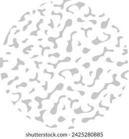 Vector Abstract Amorphous Round Pattern Illustration Isolated On A White Background. 